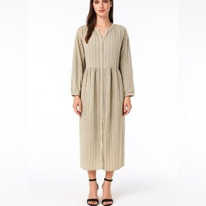 BSBEE Acme 100% cotton Light Grey Long Sleeve Dress